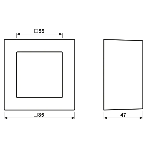 Jung A range opbouwkap a550 1-voudig wit Horizontaal en verticaal A5581BFAWW