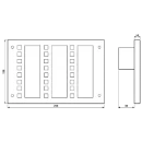 Jung Signalerings / bedientableau alpin glas