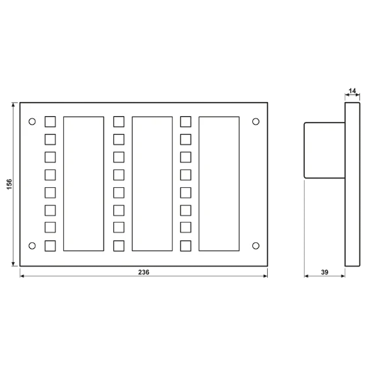 Jung Signalerings / bedientableau alpin glas