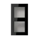 Jung A range Opbouwkap A550 2-voudig zwart Horizontaal en verticaal A5582BFASW