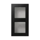 Jung A range Opbouwkap A550 grafietzwart 2-voudig zwart Horizontaal en verticaal A5582BFASWM