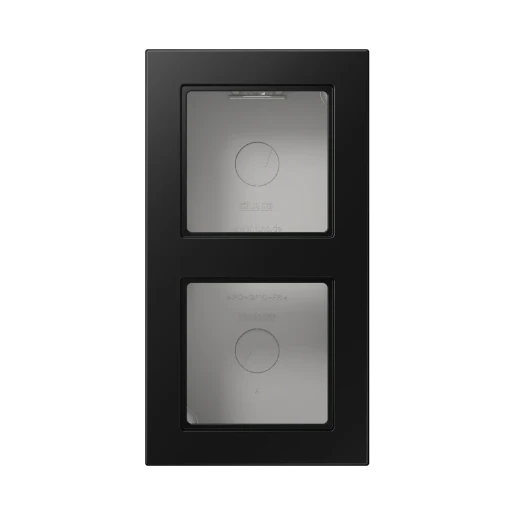 Jung A range Opbouwkap A550 grafietzwart 2-voudig zwart Horizontaal en verticaal A5582BFASWM
