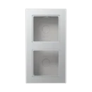 Jung A range Opbouwkap A550 2-voudig aluminium Horizontaal en verticaal A5582BFAAL