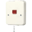 Jung AP 600 badkamer trekschakelaar opbouw 16AX wit RAL 1013 IP20 102KOZW