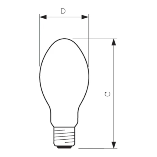 Philips Master SON Pia plus E27 hogedruk natriumdamplamp 1900K 6000lm opaal 72W Externe ontsteker vereist 8718291180401
