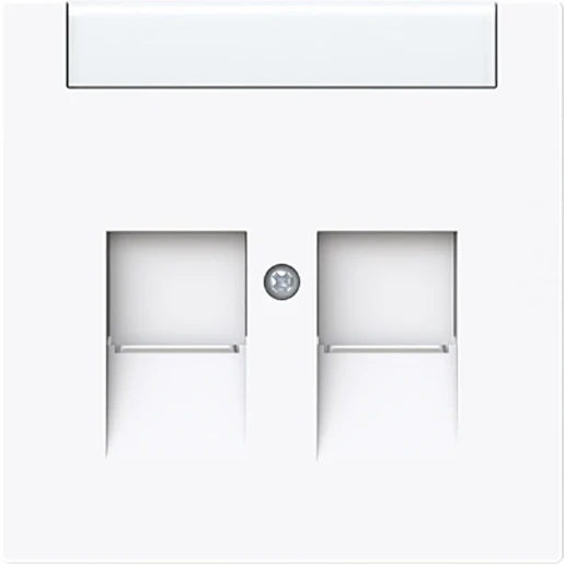 ABB Busch-Jaeger Art linear Centraalplaat schuifjes Modular-Jack 2 connectoren wit 2CKA001710A4235