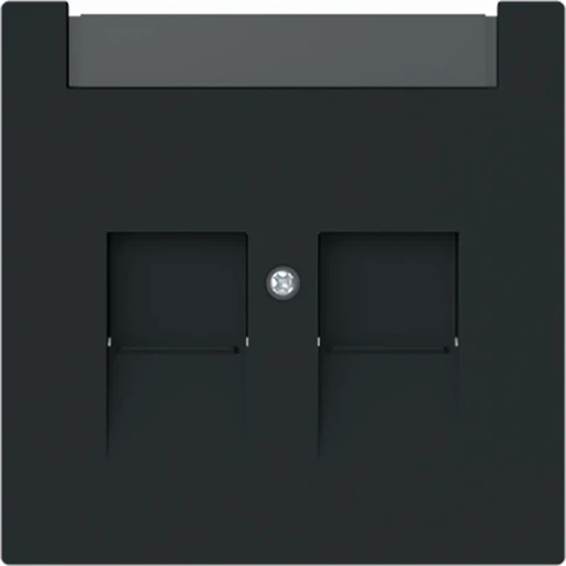 ABB Busch-Jaeger Art linear Centraalplaat schuifjes Modular-Jack 2 connectoren zwart 2CKA001710A4238