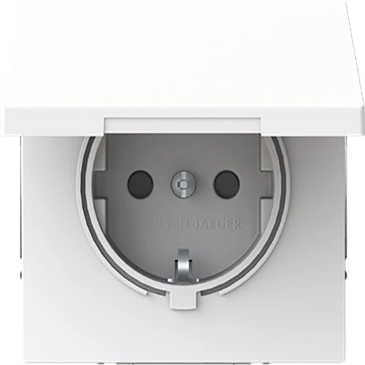 ABB Busch-Jaeger Art linear wandcontactdoos kv kd centraalplaat inbouw 16A 250V RA Glanzend wit RAL 9016 IP20 2CKA002018A1579