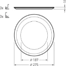 Trilux Twenty3 2325 pasring (voor plandopening 200-250mm) 20mm Ø275mm 8120500