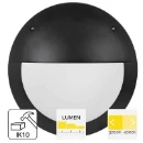 Megaman Fonda LED buitenarmatuur (portiekarmatuur) ooglid 3000K 900lm Ø309mm >80° - Steekklem IP66 zwart MM10554