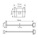 Esylux Basic Bevestiging muurbevestiging armatuur Staal 700x130x100mm Wit EL10810527