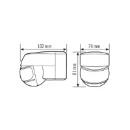 Esylux MD bewegingsmelder buiten bewegingssensor opbouw 200° AC zwart IP44 EM10025334