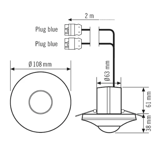 Esylux Plafondaanwezigheidssensor WINSTA CodeI