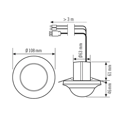 Esylux Plafondaanwezigheidssensor PD-C 360i/24 DUO DALI WIELAND GST18