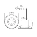 Esylux Flat Aanwezigheidssensor rond presentiemelder inbouw 360° AC wit IP20 EP10427879