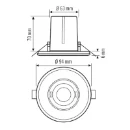 Esylux Flat Aanwezigheidssensor rond presentiemelder inbouw 360° AC wit IP20 EP10428555