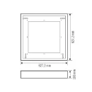 Esylux Celine-2 Bevestiging opbouwframe armatuur 627x627x100mm Wit EQ10113468