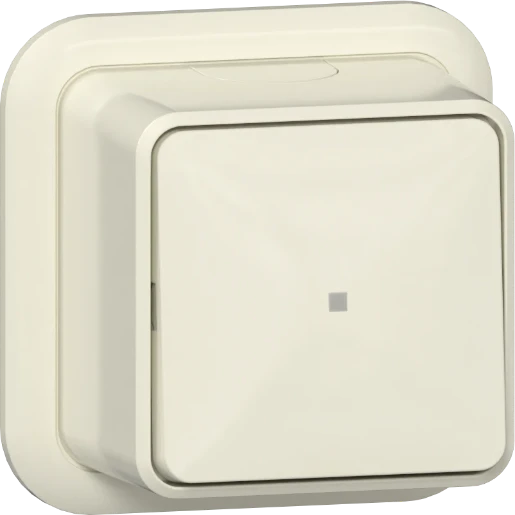 Gira wipdrukcontact wisseldrukcontact k/p opbouw Wip Glanzend wit RAL 1013 315610