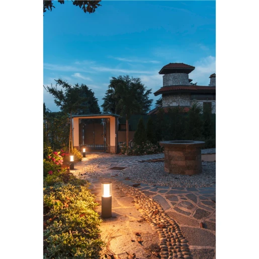 SLV M-Pol Bevestiging bolderarmatuurbuis Aluminium 124x124x234mm Ø124mm Antraciet 1006379