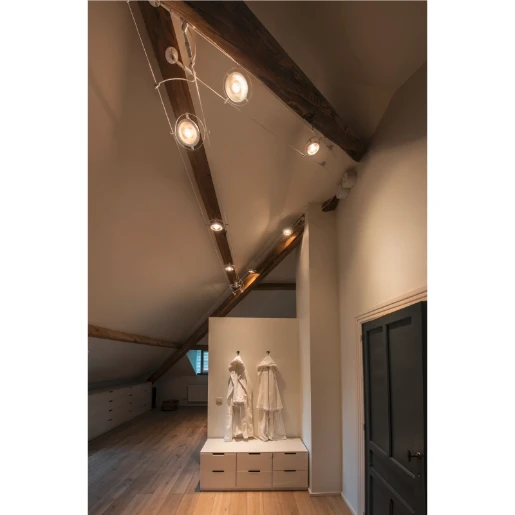 SLV Tenseo System Transformator laagspanningskabelsysteem ringtransformator 110x110x110mm105W 12V dimbaar 138981