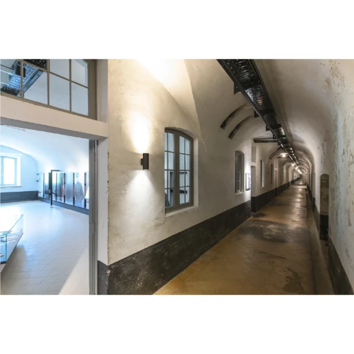 SLV GU10 asto tube wand zwart 2xgu10 95x70mm Ø70mm zwart 1006443