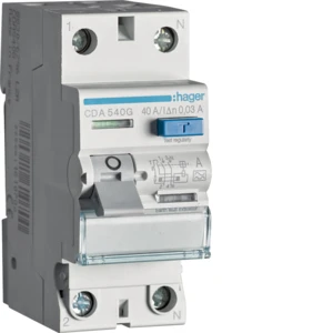 Hager CDA Aardlekschakelaar 2p 40A 0.03A type A CDA540G