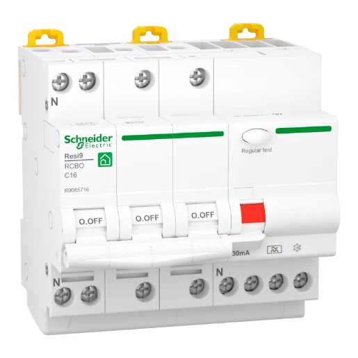 Schneider Electric RESI 9 aardlekautomaat 3P+N 16A 0.03A C16 R9D55716