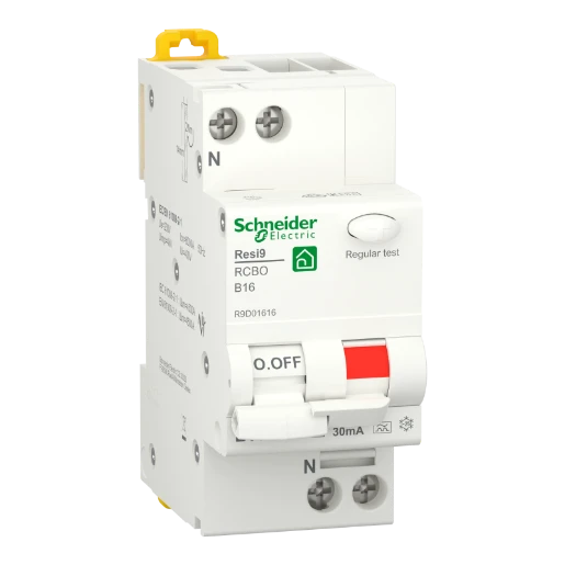 Schneider Electric RESI 9 aardlekautomaat 1P+N 16A 0.03A B16 R9D01616