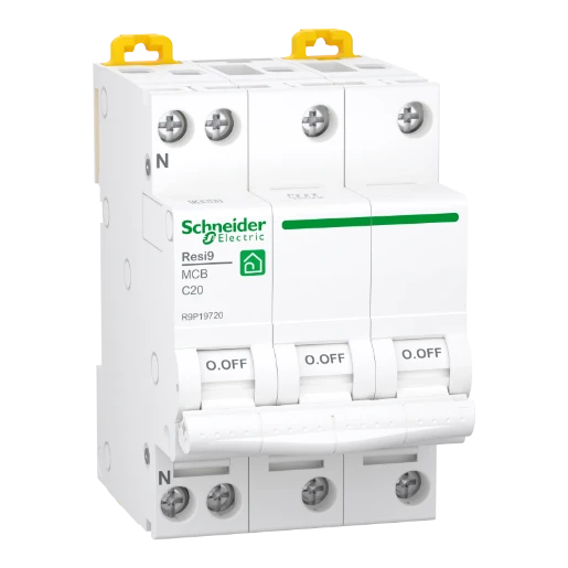 Schneider Electric RESI 9 Installatieautomaat (nul) C20 C karakteristiek 20A 3P+N 3TE R9P19720