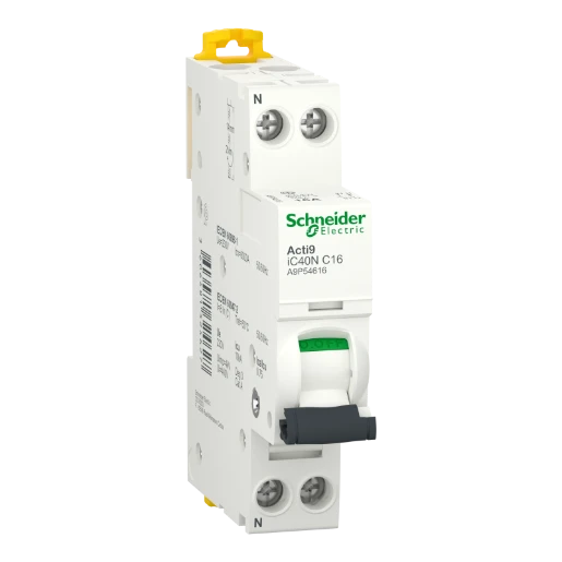 Schneider Electric Acti9 Installatieautomaat (nul) C16 C karakteristiek 16A 1P+N 1TE A9P54616