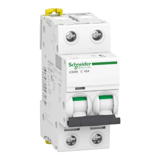 Schneider Electric Acti9 Installatieautomaat C16 C karakteristiek 16A 2P 2TE A9F79216