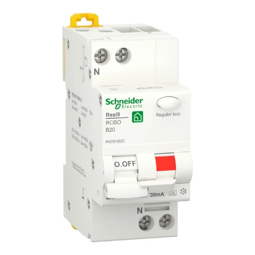 Schneider Electric RESI 9 aardlekautomaat 1P+N 20A 0.03A B20 R9D01620