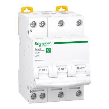 Schneider Electric RESI 9 Installatieautomaat (nul) C20 C karakteristiek 20A 3P+N 3TE R9P19720