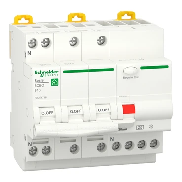 Schneider Electric RESI 9 aardlekautomaat 3P+N 16A 0.03A B16 R9D54716