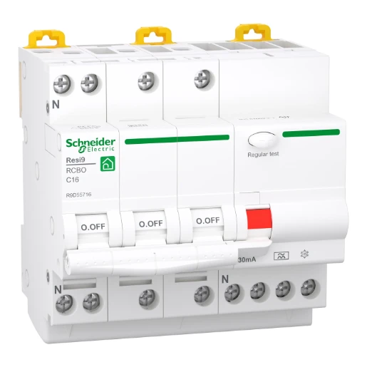 Schneider Electric RESI 9 aardlekautomaat 3P+N 16A 0.03A C16 R9D55716