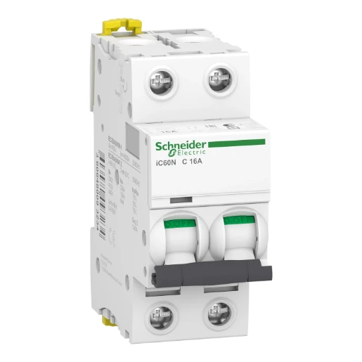 Schneider Electric Acti9 Installatieautomaat C16 C karakteristiek 16A 2P 2TE A9F79216