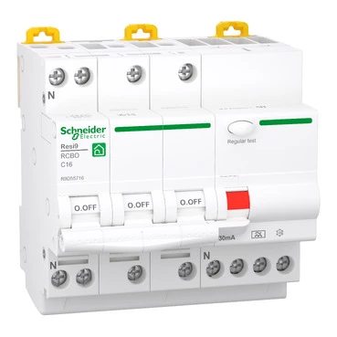 Schneider Electric RESI 9 aardlekautomaat 3P+N 16A 0.03A C16 R9D55716