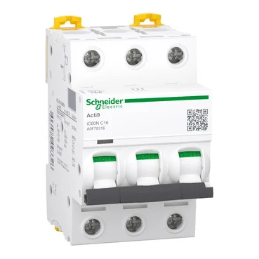 Schneider Electric Acti9 Installatieautomaat C16 C karakteristiek 16A 3P 3TE A9F79316