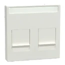 Merten Systeem M Centraalplaat RJ45 2-voudig Venster Stofschuif Pol