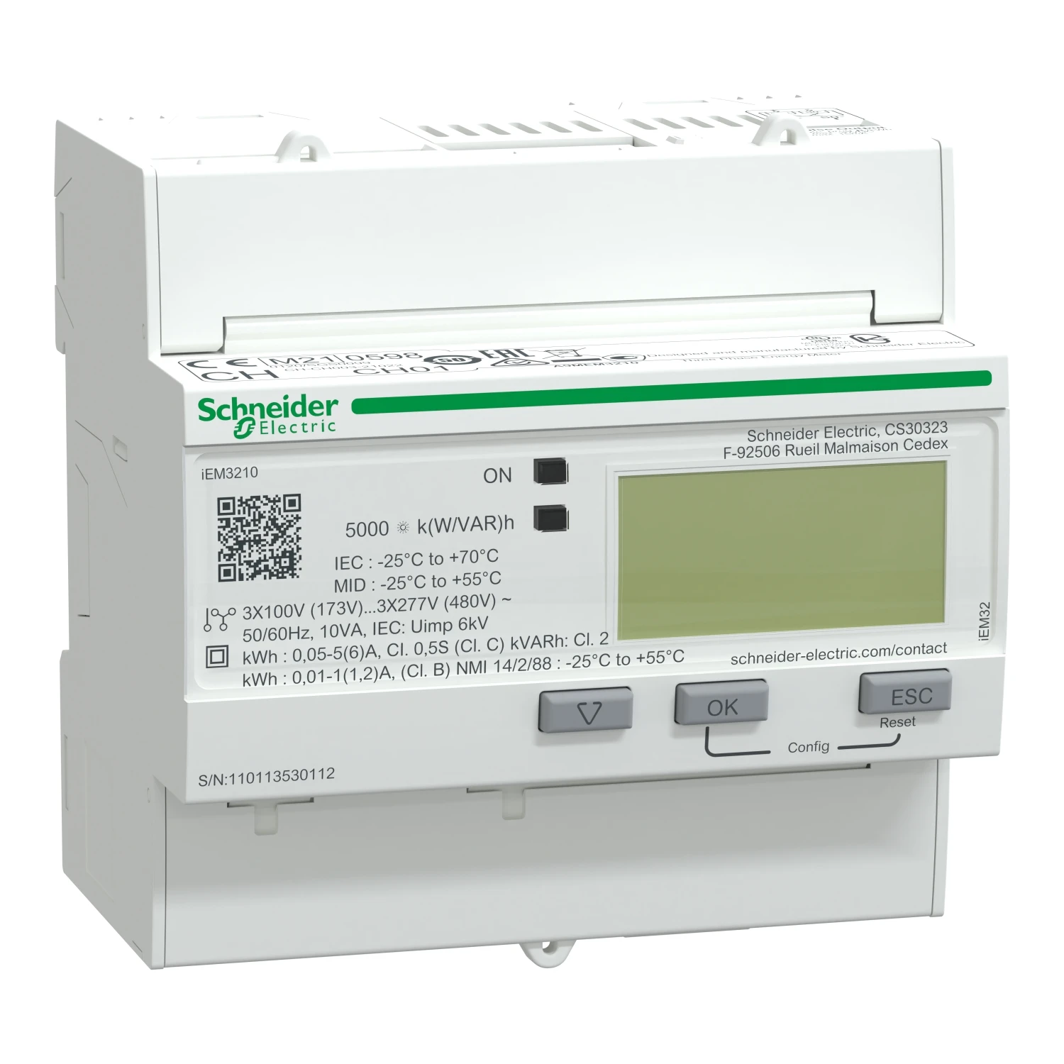 KWh-meter (energieteller - energiemeter)) Schneider iEM3000-Reihe