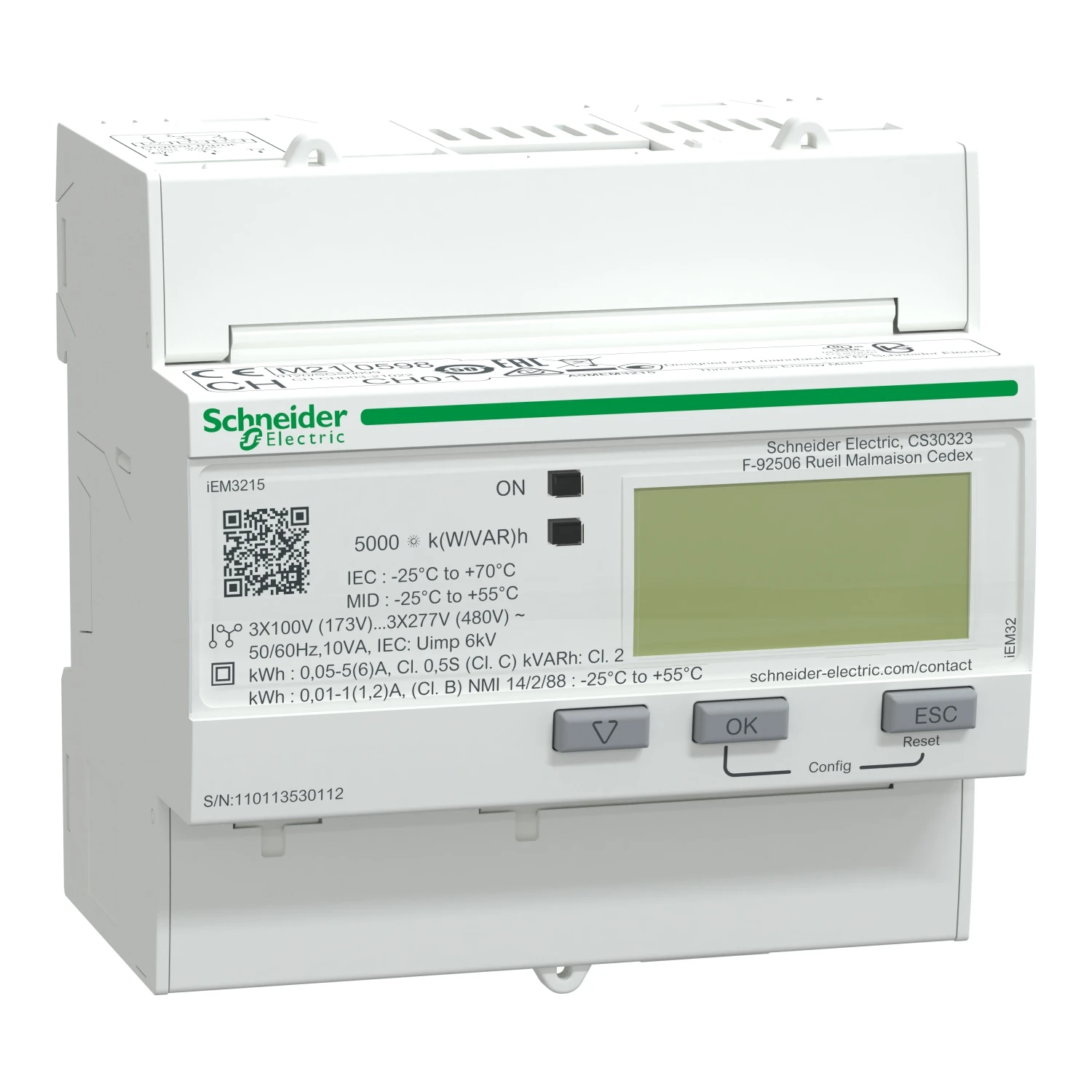 KWh-meter (energieteller - energiemeter)) Schneider iEM3000-Reihe