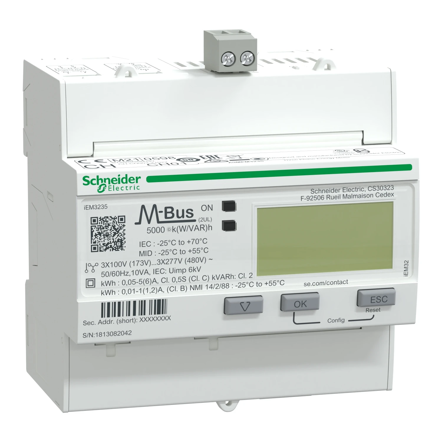 KWh-meter (energieteller - energiemeter)) Schneider iEM3000-Reihe