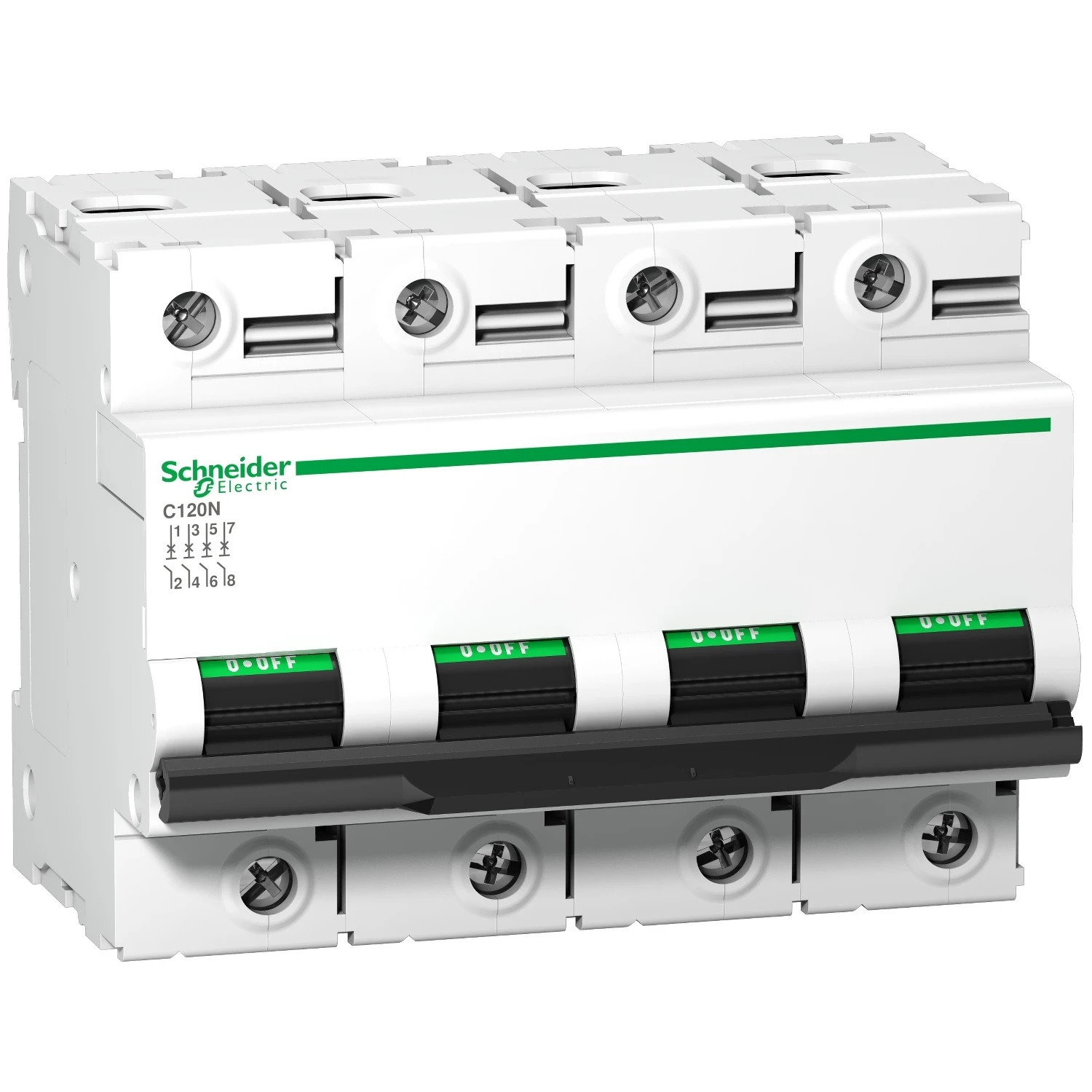 Installatieautomaat/Modulaire vermogenschakelaar Schneider Acti9 C120
