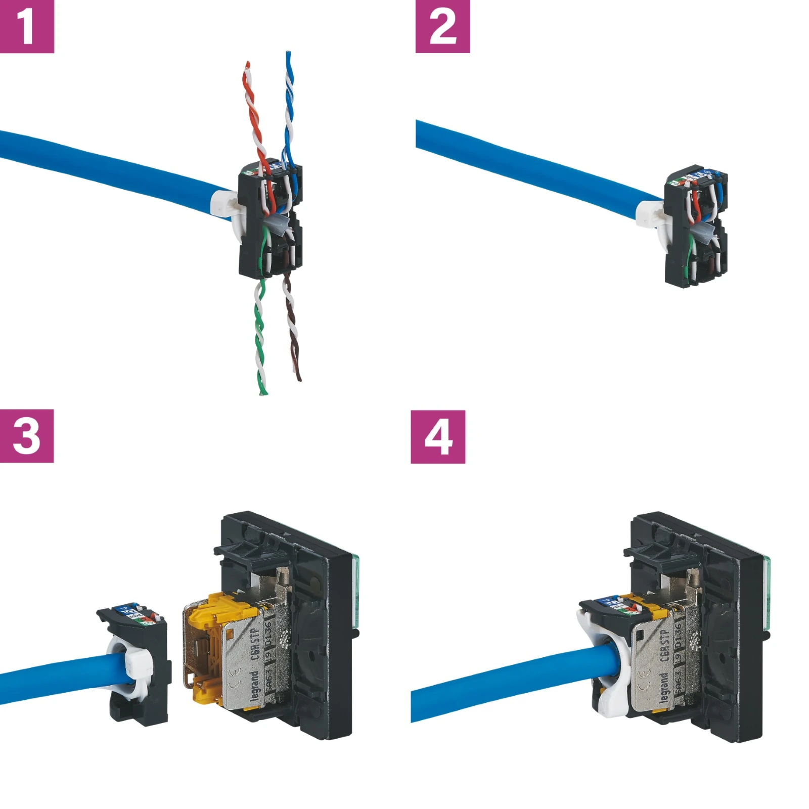 Datacom contactdoos (twisted pair) Legrand Schakelmateriaal