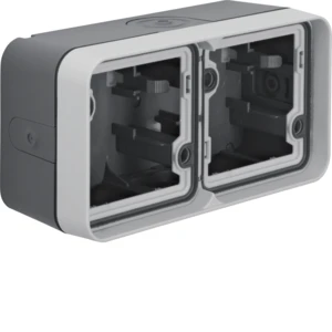 Surface mounted box for flush-mounted switching equipment Hager berker
