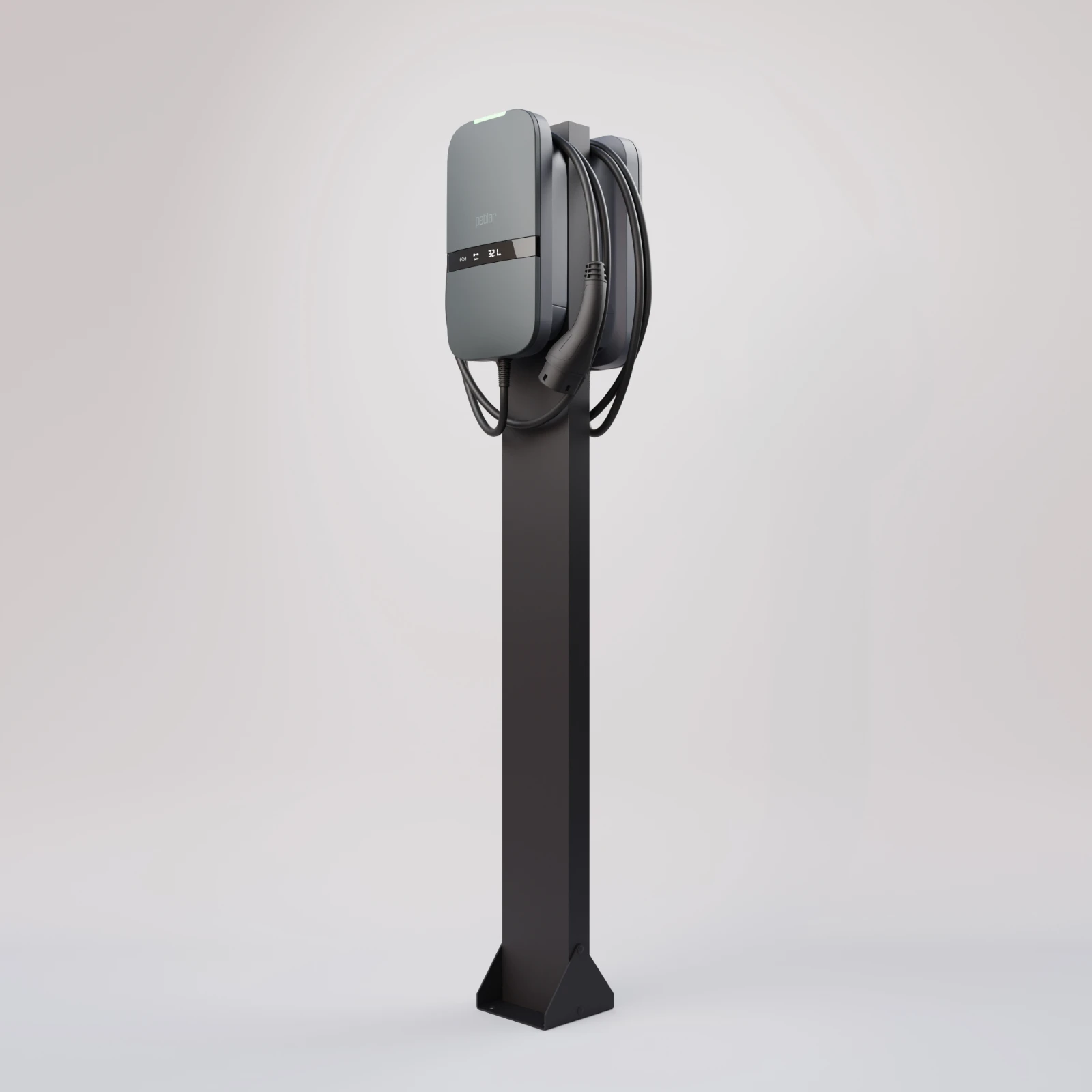 Mounting post for electric vehicle charging devices Peblar Zuilen