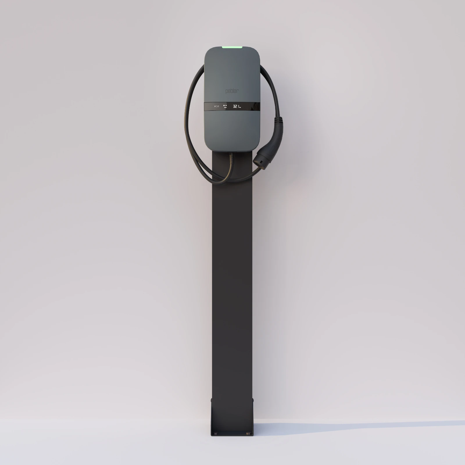 Mounting post for electric vehicle charging devices Peblar Zuilen