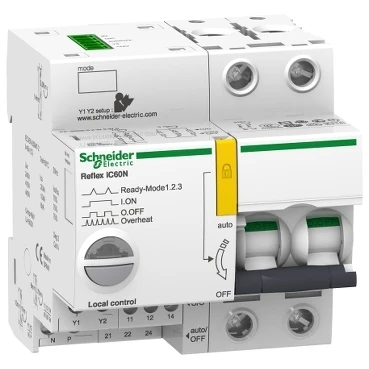 Miniature circuit breaker (MCB) with auxiliary device Schneider Electric Acti9 Reflex iC60