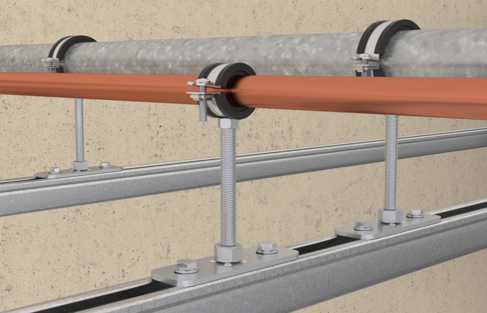 Socle pour fixation du support Fischer Grondplaat GPL / GPS / GPSR / GPR