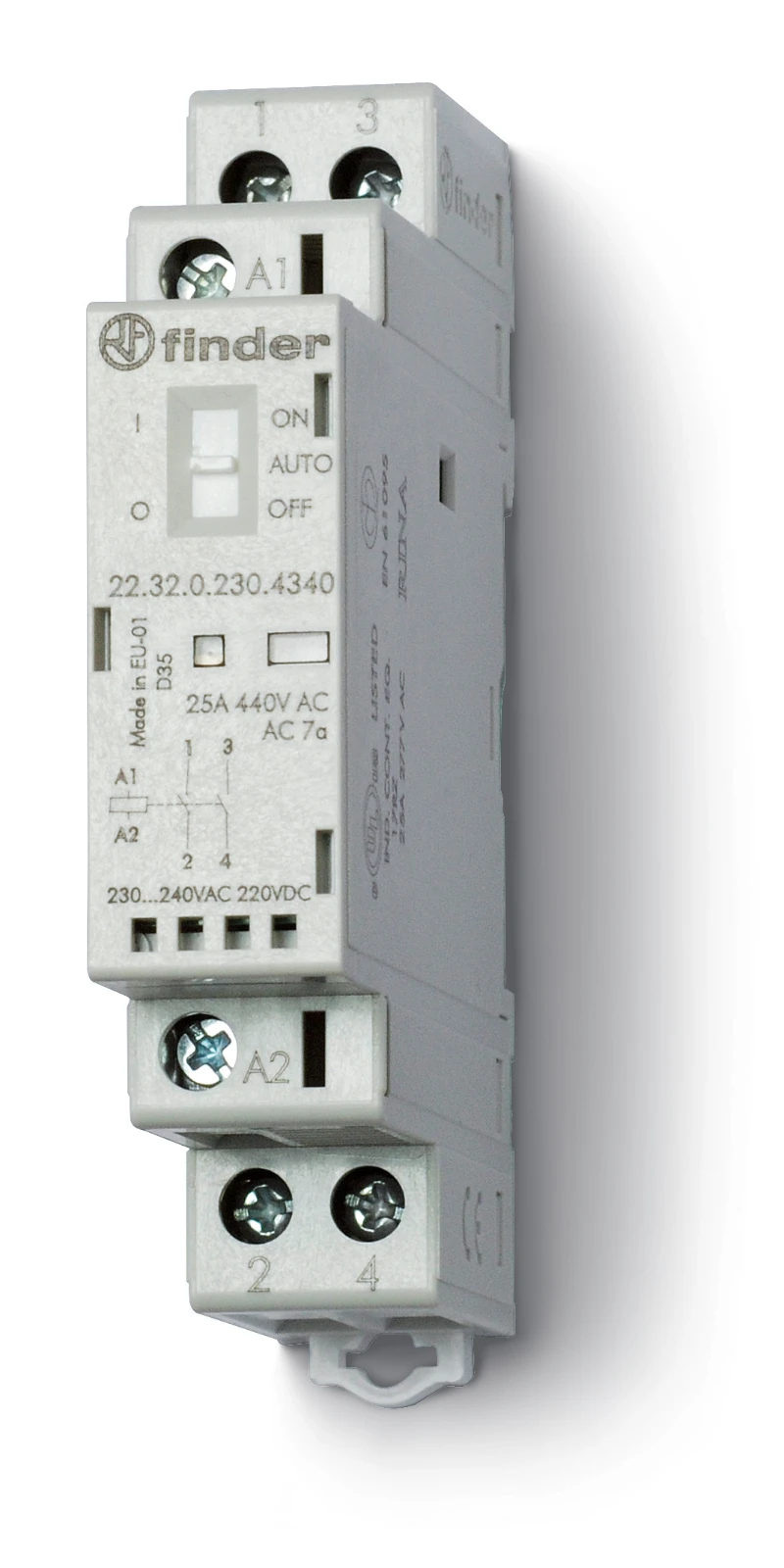 Installation contactor for distribution board Finder 22